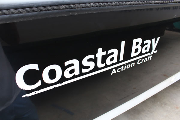 Reflection and restoring black color for Coastal Bay boat