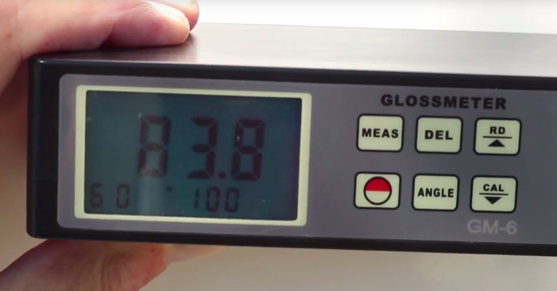 83.8 gloss meter reading