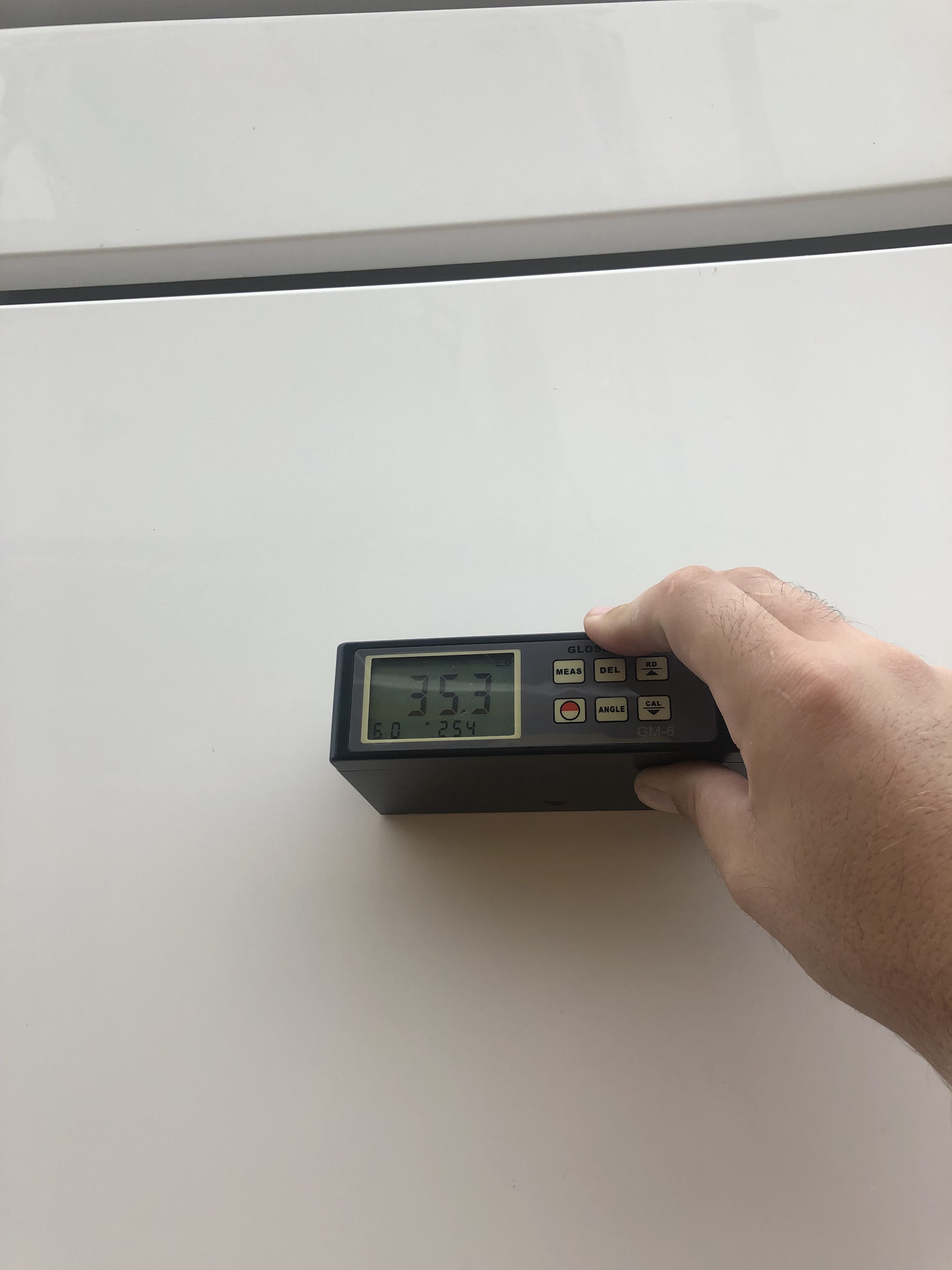 35.3 gloss meter reading before ceramic coating process