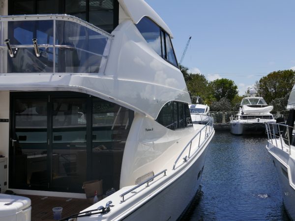 Starboard of yacht docked