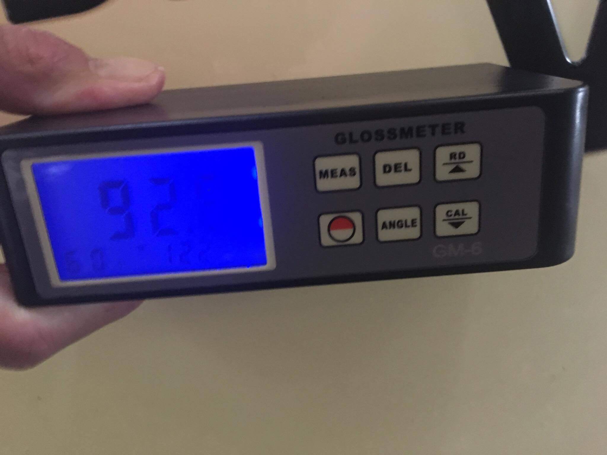 92 gloss meter reading on SeaVee