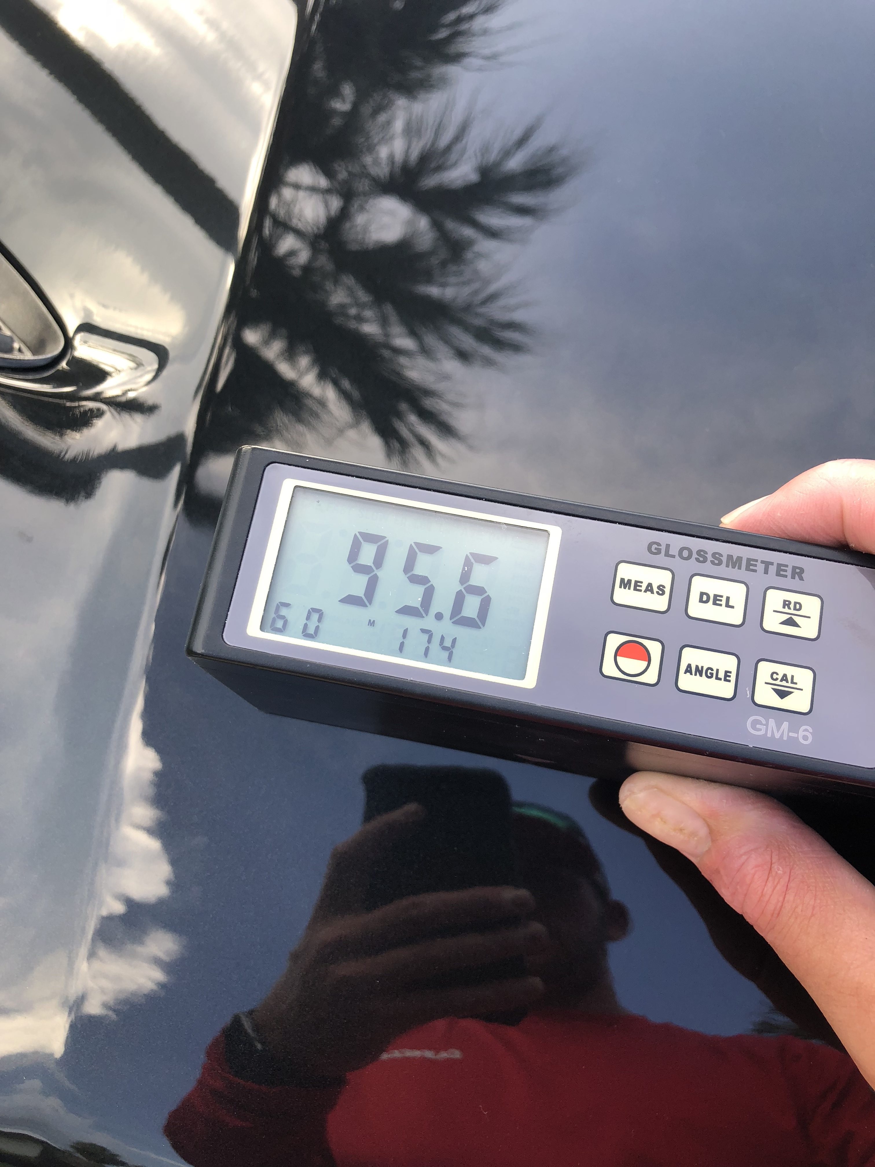 Automotive Ceramic Coating Gloss Meter Reading After Glidecoat