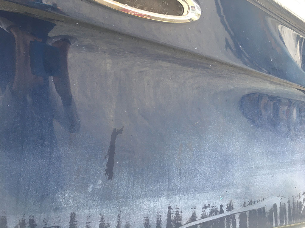 Before - Oxidized and Faded Hull